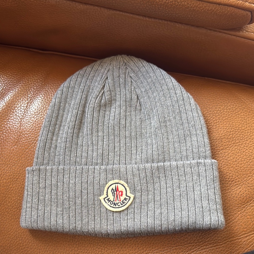 COPY - Moncler Gray Ribbed Beanie